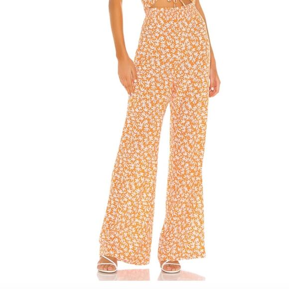 Privacy Please Honey Pant In Orange Cabana Floral Large - Picture 1 of 6